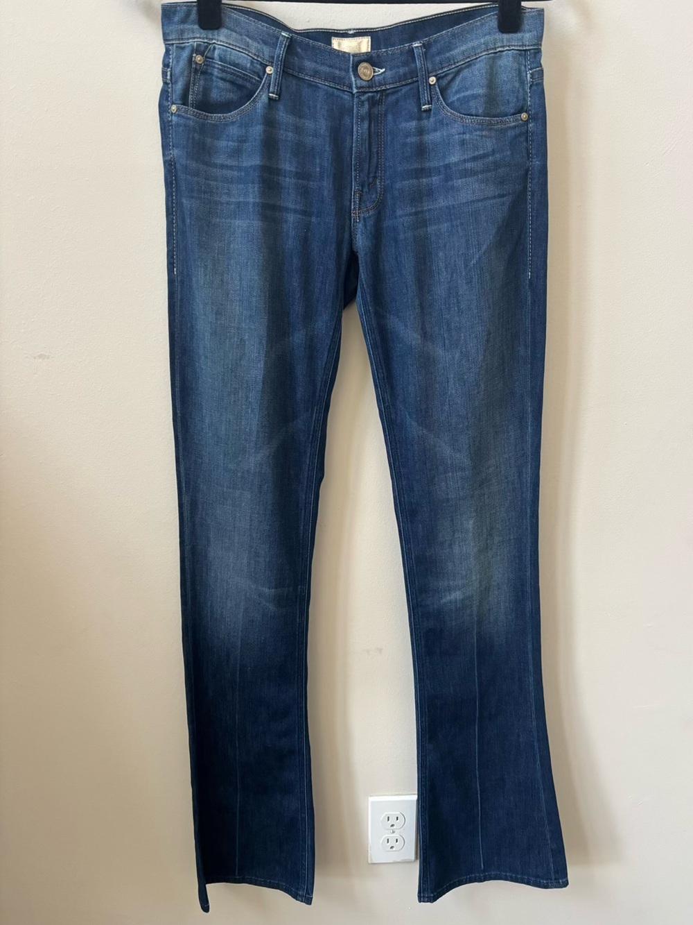 MOTHER Bootcut Jeans in Dark Blue Wash